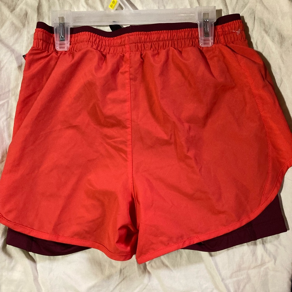 Nike Black Athletic Shorts with spandex color orange and purple